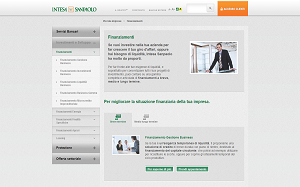 Il sito online di Intesa Sanpaolo finanziamenti