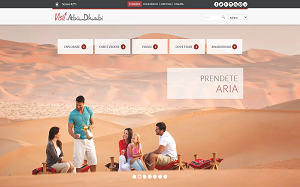 Il sito online di Visita Abu Dhabi