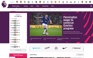 Il sito online di Premier League Football