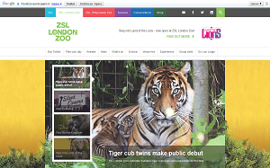 Il sito online di London zoo ZSL