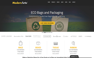 Il sito online di Modern Arts Packaging