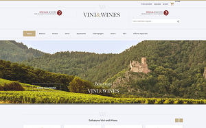 Il sito online di Vini and Wines