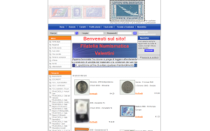 Il sito online di Filatelia Numismatica Valentini