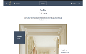 Il sito online di Ritz Paris