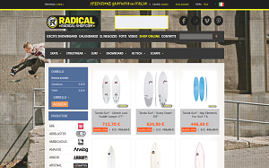 Il sito online di Radical shop