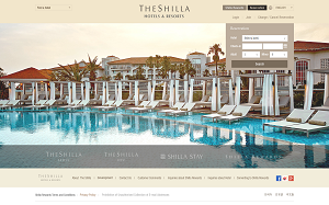 Il sito online di The Shilla Hotels