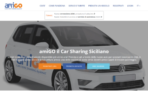Il sito online di Amigo Car e Bike Sharing