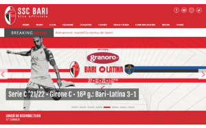 Il sito online di SSC Bari