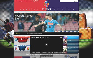 Il sito online di Bologna calcio