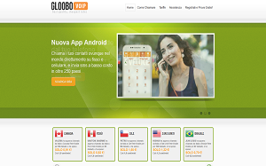 Il sito online di Gloobo Voip