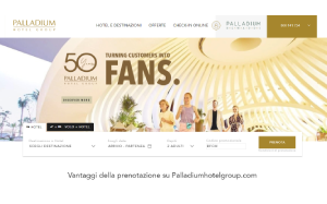 Il sito online di Palladium hotel group