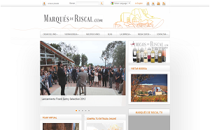 Il sito online di Marques de Riscal