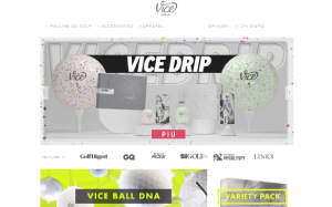 Il sito online di Vice golf