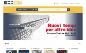 Il sito online di Boxoffice Toscana