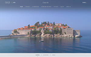 Il sito online di Aman Sveti Stefan