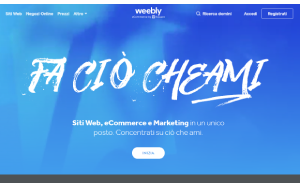 Il sito online di Weebly