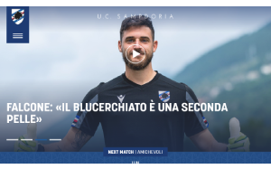 Il sito online di Sampdoria