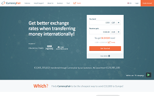 Il sito online di CurrencyFair