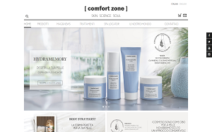 Il sito online di Comfort Zone