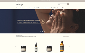 Il sito online di Aesop