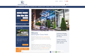 Il sito online di Kensington Close Hotel