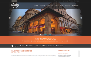Il sito online di Hard Rock Cafe Firenze