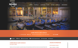 Il sito online di Hard Rock Cafe Venezia