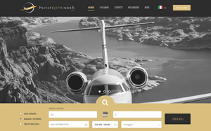 Il sito online di Private Jet Finder