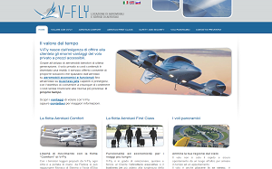 Il sito online di Vfly aerotaxi