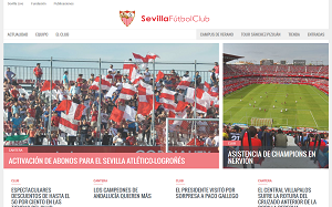 Il sito online di Siviglia Calcio