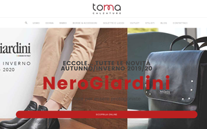 Il sito online di Toma calzature