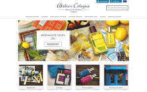 Il sito online di Atelier Cologne