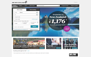 Il sito online di Air New Zealand