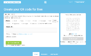 Il sito online di QR Code Generator