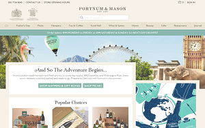 Il sito online di Fortnum & Mason