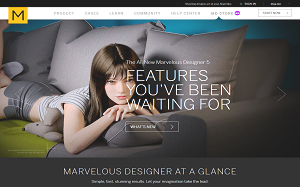 Il sito online di Marvelous Designer
