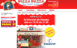 Il sito online di Pizza Pazza Caorle