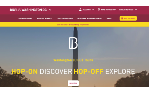 Il sito online di Big Bus Tours Washington DC