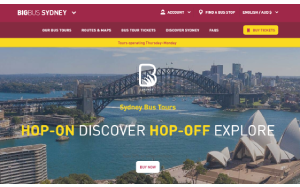 Il sito online di Big Bus Tours Sydney