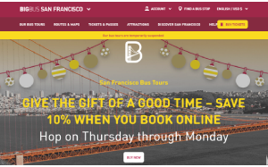 Il sito online di Big Bus Tours San Francisco