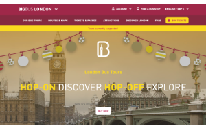 Il sito online di Big Bus Tours Londra