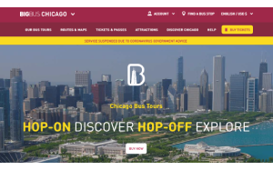 Il sito online di Big Bus Tours Chicago