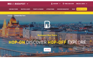 Il sito online di Big Bus Tours Budapest