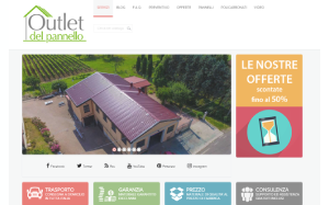 Il sito online di Outlet Pannelli