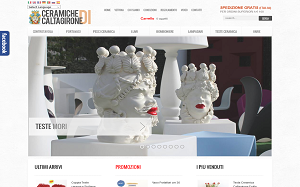 Il sito online di Ceramiche Caltagirone