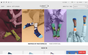 Il sito online di Curator Socks