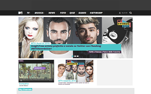 Il sito online di MTV