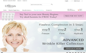 Il sito online di Skin Chemists