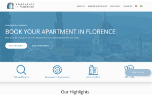 Il sito online di Apartments in Florence