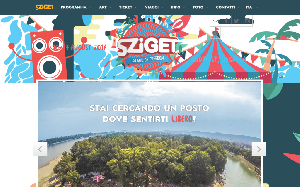 Il sito online di Sziget Festival